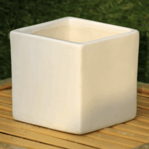 Round ceramic planter